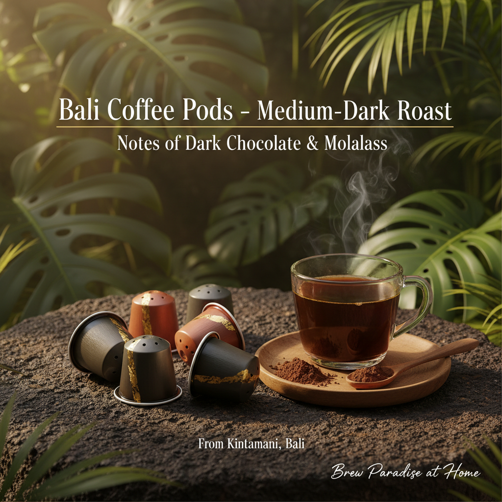Bali Coffee Pods: Medium-Dark Roast Kintamani Excellence