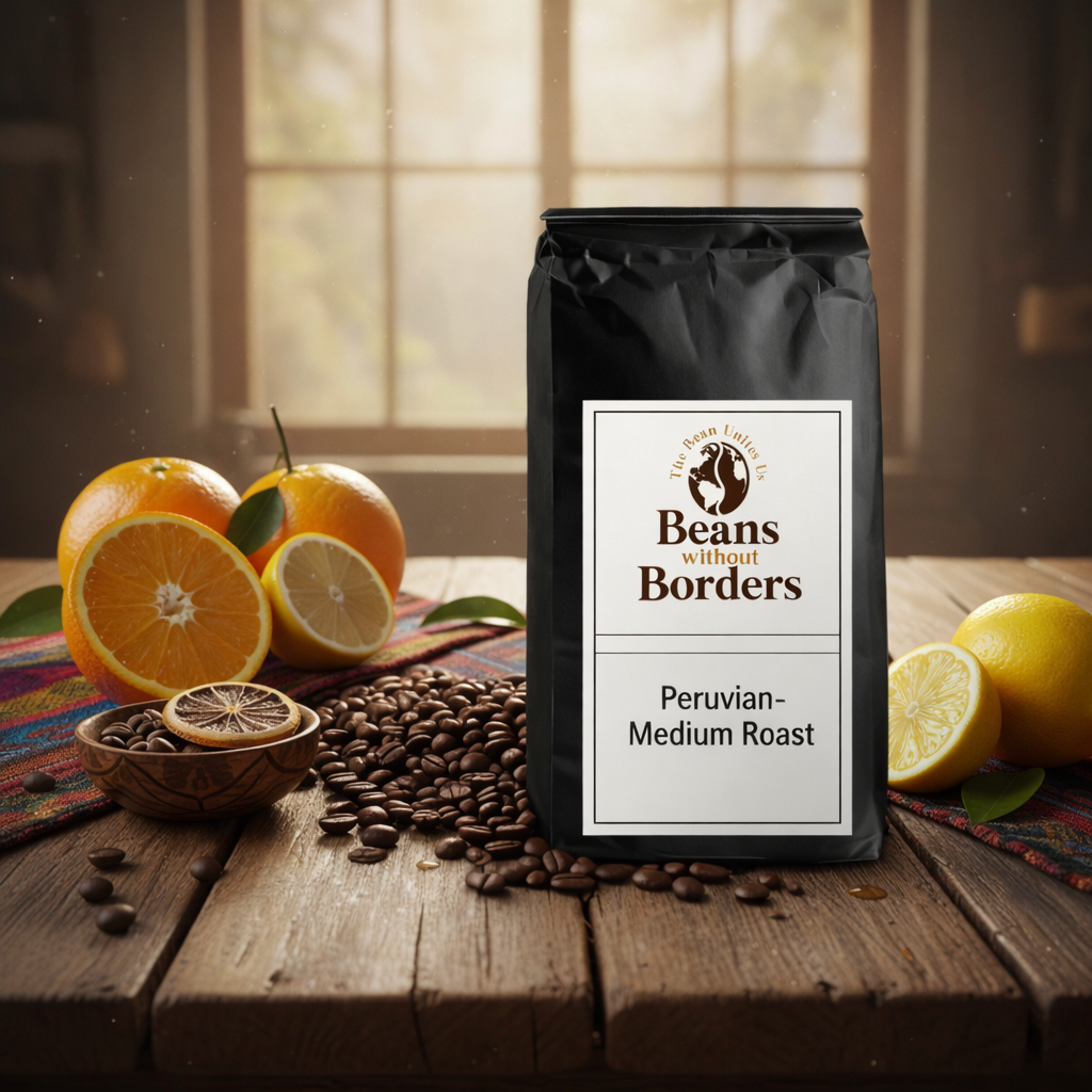 Peruvian Medium Roast Coffee Beans- Sweet and Citrus