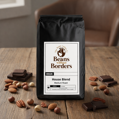 House Blend Medium Roast Coffee- Nutty Chocolate Flavors