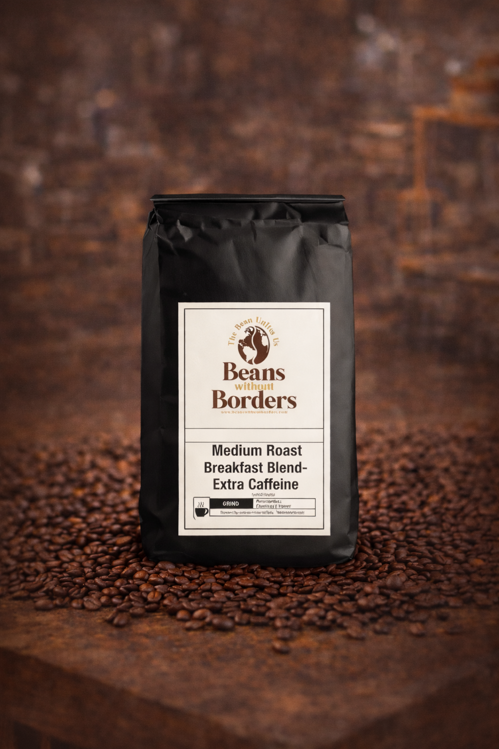Medium Roast Breakfast Blend Coffee with Extra Caffeine