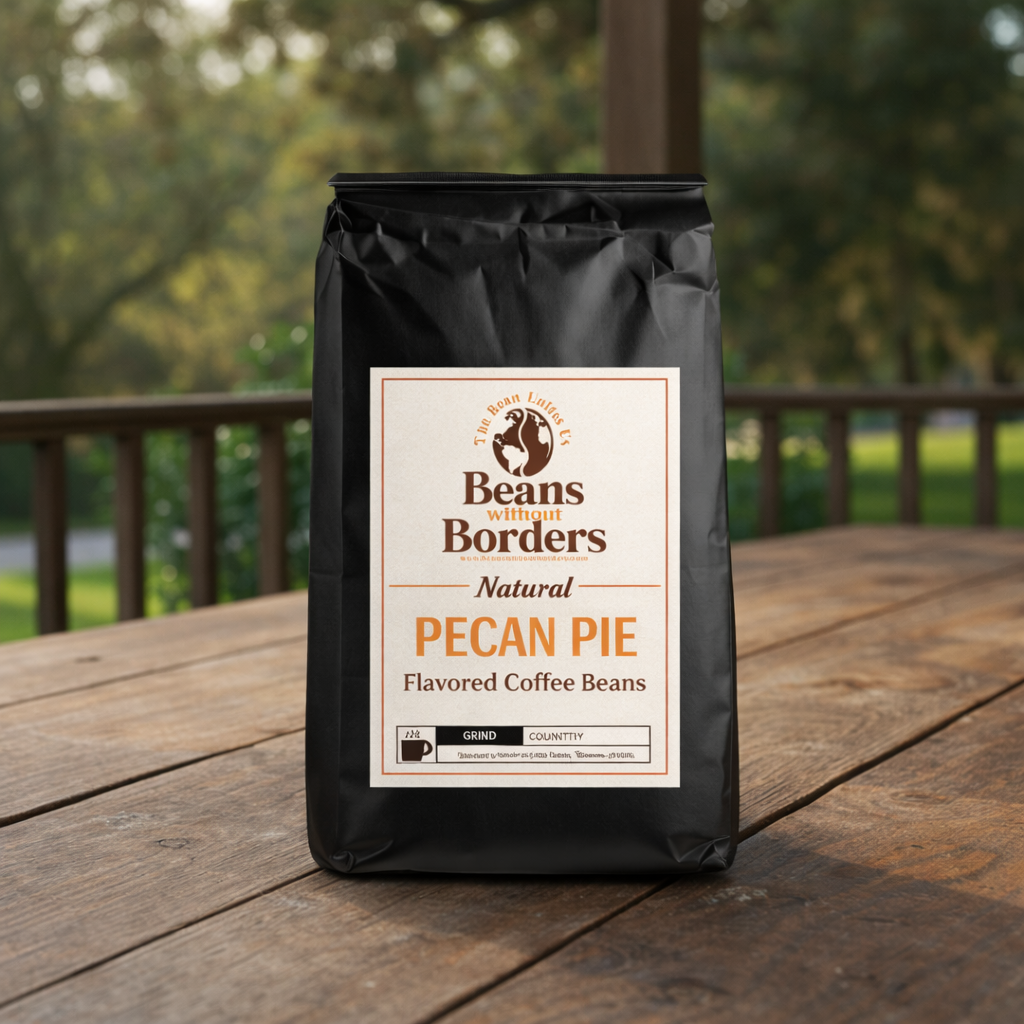 Natural Pecan Pie Flavored Coffee: Vegan & Allergen-Free