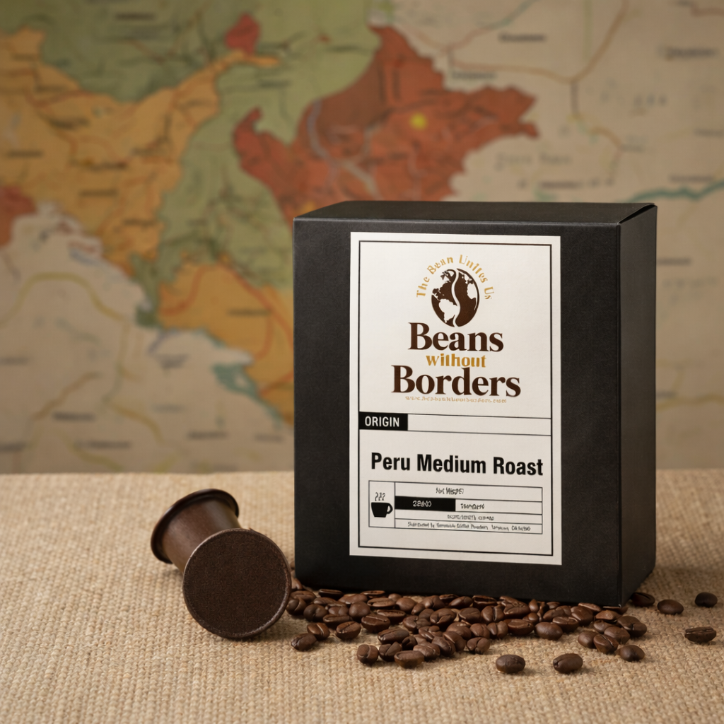 Peru Medium Roast Coffee Pods: Silky Sweet & Citrusy Delight