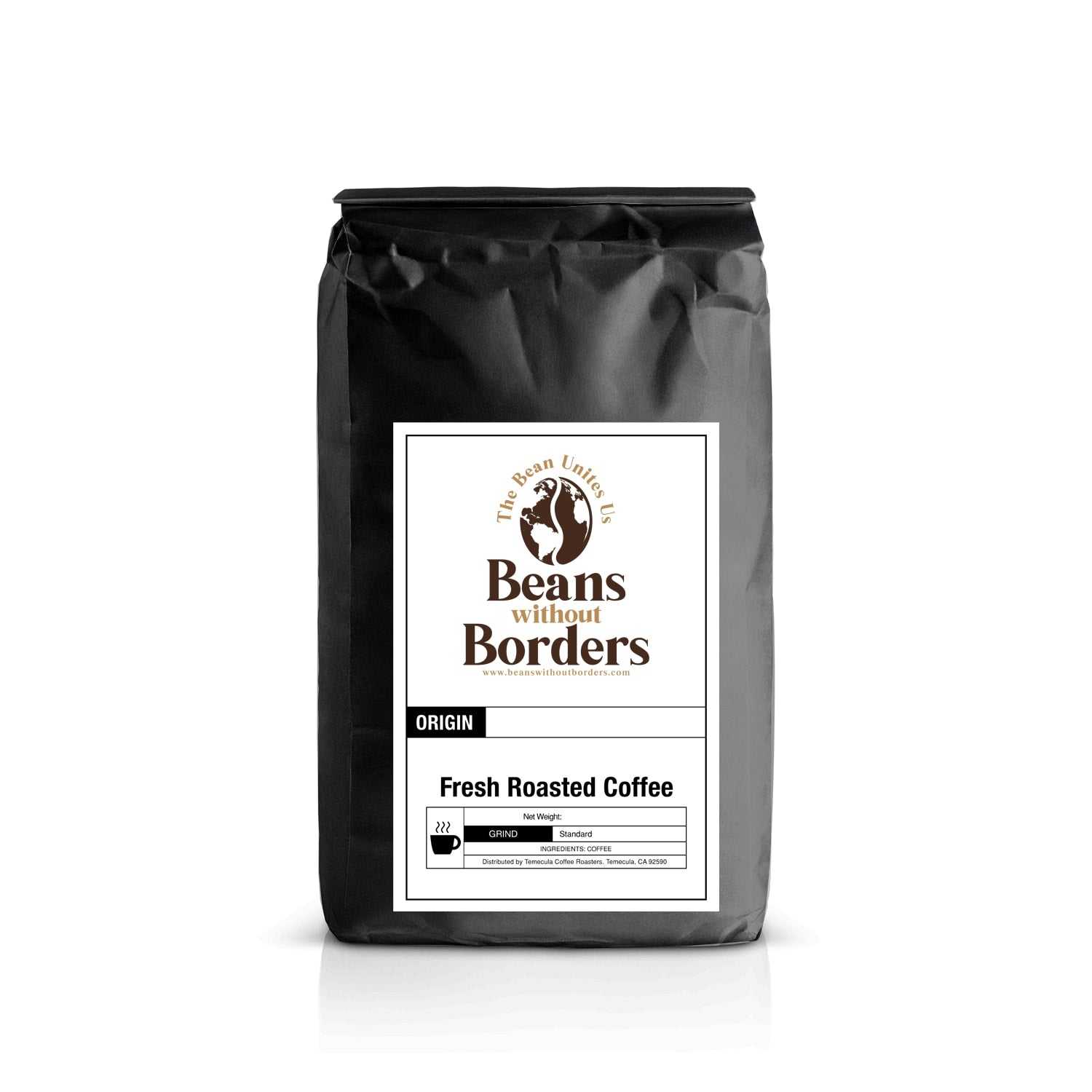 Kopi Safari Blend - Coffee Harmony by Beans Without Borders in matte black packaging, featuring a lively post roast coffee blend with grounding depth.